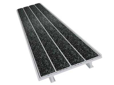 aluminum stair nosing with rubber insert