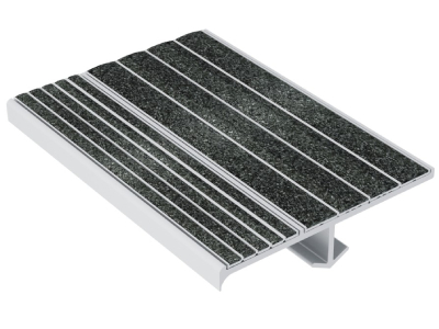 aluminum stair nosing with rubber insert