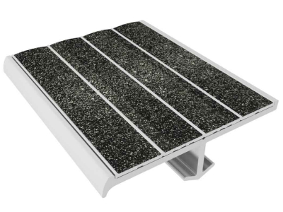 aluminum stair nosing with rubber insert