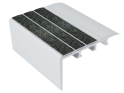 Aluminium-Treppenkantenprofil mit Gummieinlage