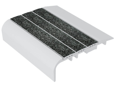 Aluminium-Treppenkantenprofil mit Gummieinlage
